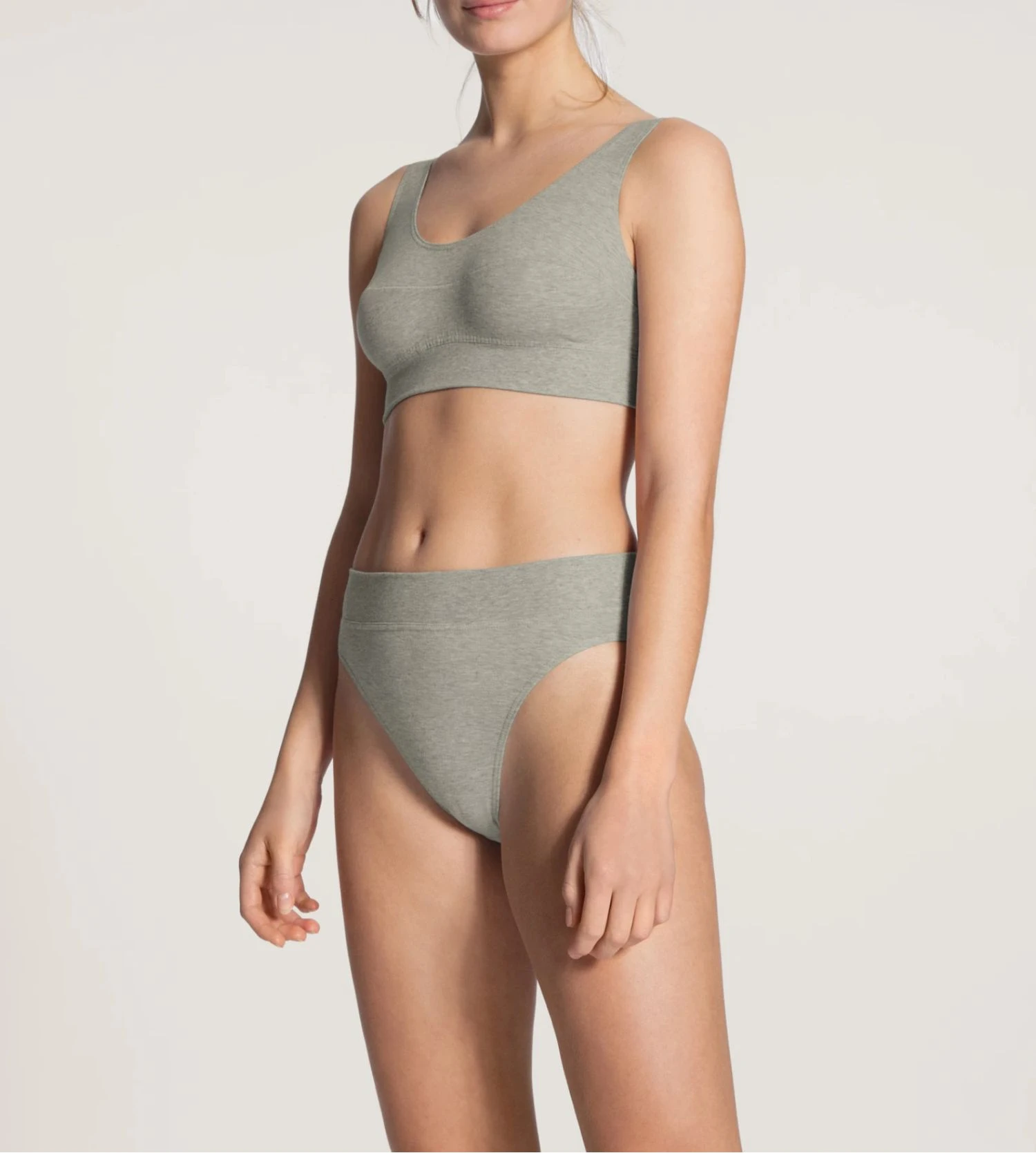 Calida Slip Brésilien En Coton ELASTIC 96 GRIS 2 Calida Slip Brésilien En Coton ELASTIC 96 GRIS – Image 2