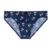 Hom Slip De Bain Marcello Navy Print