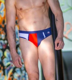 Hom Slip De Bain Micro Waterpolo MARINE OORA -Calida Soldes Magasin slip de bain micro waterpolo marine oora 4