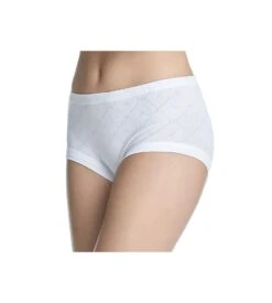Slip Haut En Coton Jacquard Blanc