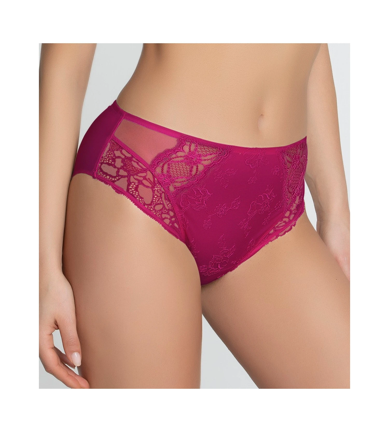 Slip Haut Sublime En Dentelle Fuchsia Sublime 2 Slip Haut Sublime En Dentelle Fuchsia Sublime – Image 2