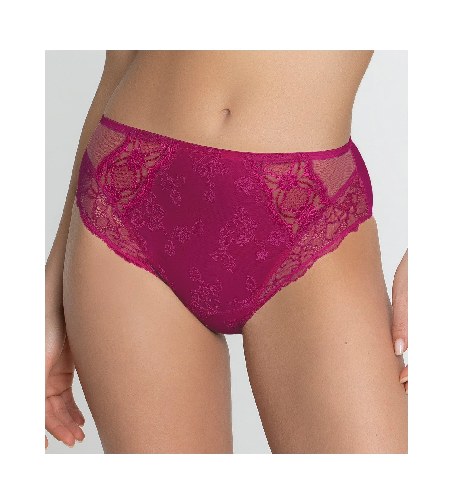 Slip Haut Sublime En Dentelle Fuchsia Sublime 4 Slip Haut Sublime En Dentelle Fuchsia Sublime – Image 4