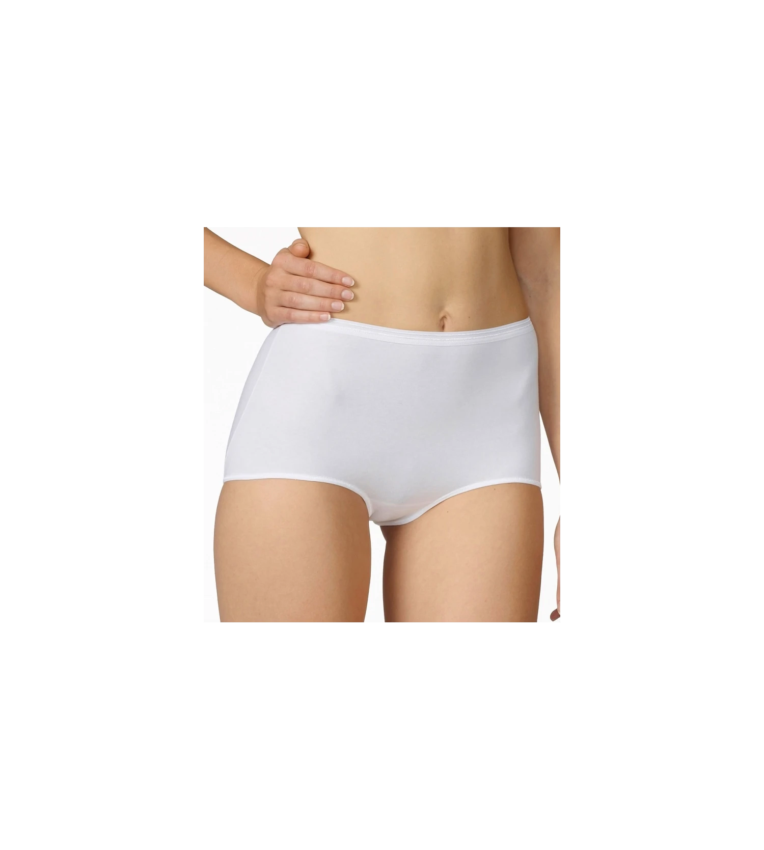 Calida Slip Midi En Coton Comfort BLANC 01 1 Calida Slip Midi En Coton Comfort BLANC 01