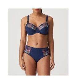 PRIMA DONNA Slip Taille Haute Galbant Brodé Sedaine Water Blue 12 PRIMA DONNA Slip Taille Haute Galbant Brodé Sedaine Water Blue -Calida Soldes Magasin slip taille haute brode sedaine water blue 5