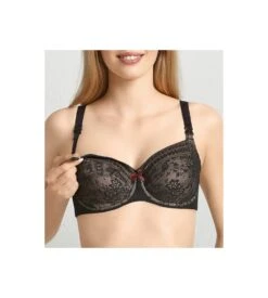 ANITA Soutien Gorge D'allaitement En Dentelle FLEUR NOIR -Calida Soldes Magasin soutien gorge allaitement dentelle noir 4