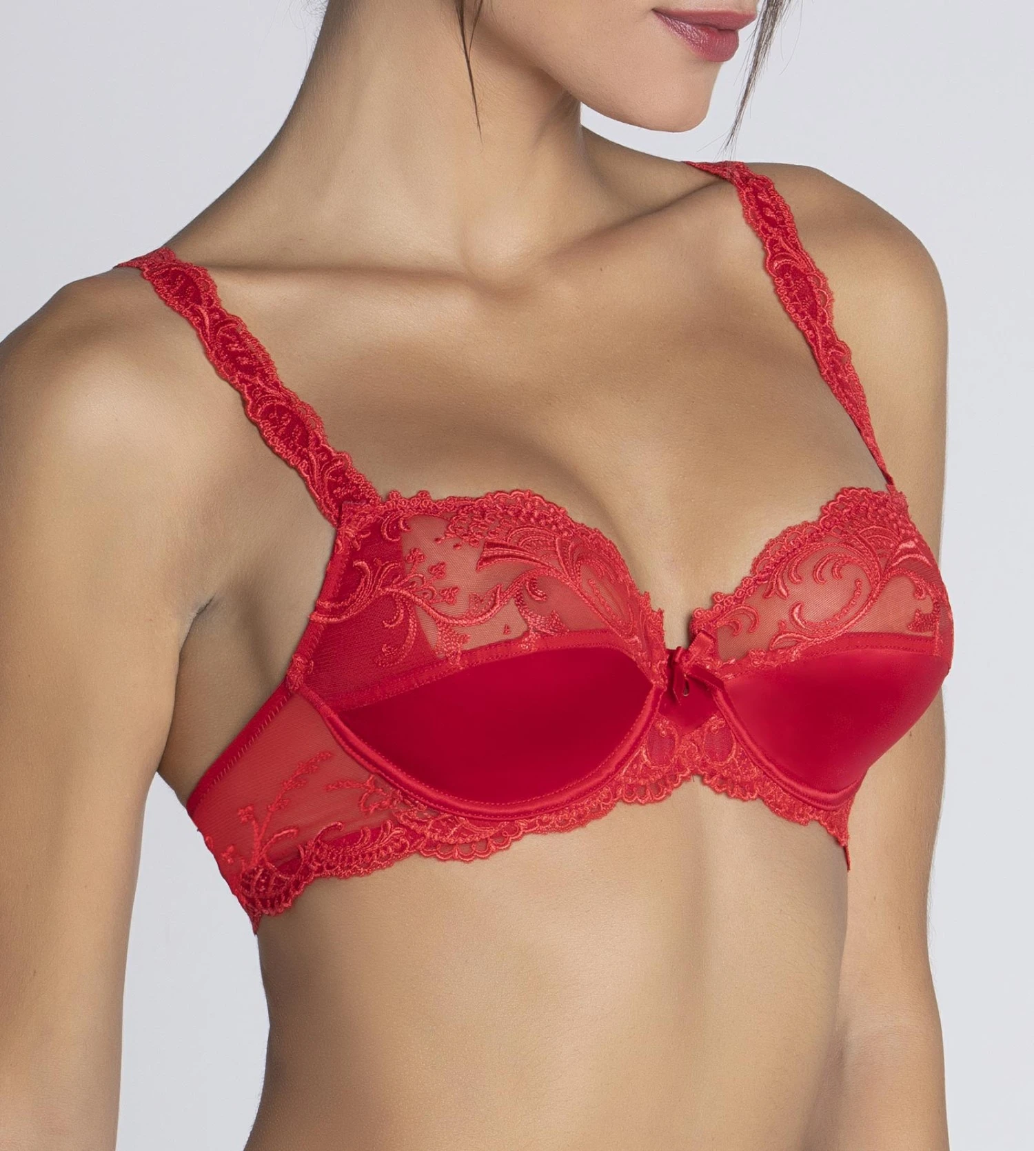 Soutien-gorge Armatures Splendeur Soie Rouge 5 Soutien-gorge Armatures Splendeur Soie Rouge – Image 5