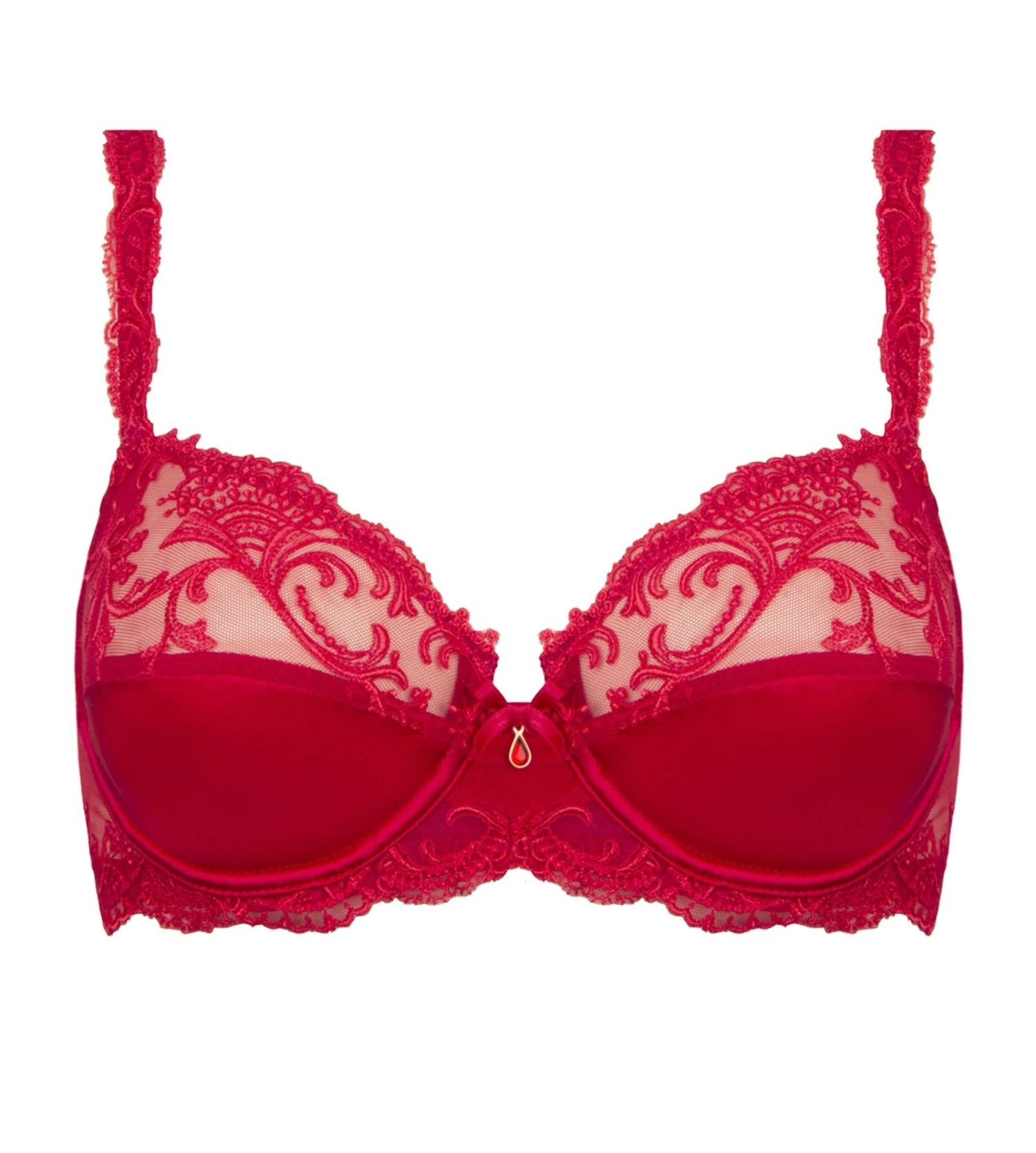 Soutien-gorge Armatures Splendeur Soie Rouge 1 Soutien-gorge Armatures Splendeur Soie Rouge