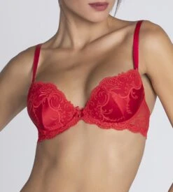 Soutien-gorge Coques Splendeur Soie Rouge -Calida Soldes Magasin soutien gorge coques splendeur soie rouge 3