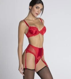 Soutien-gorge Coques Splendeur Soie Rouge -Calida Soldes Magasin soutien gorge coques splendeur soie rouge 5