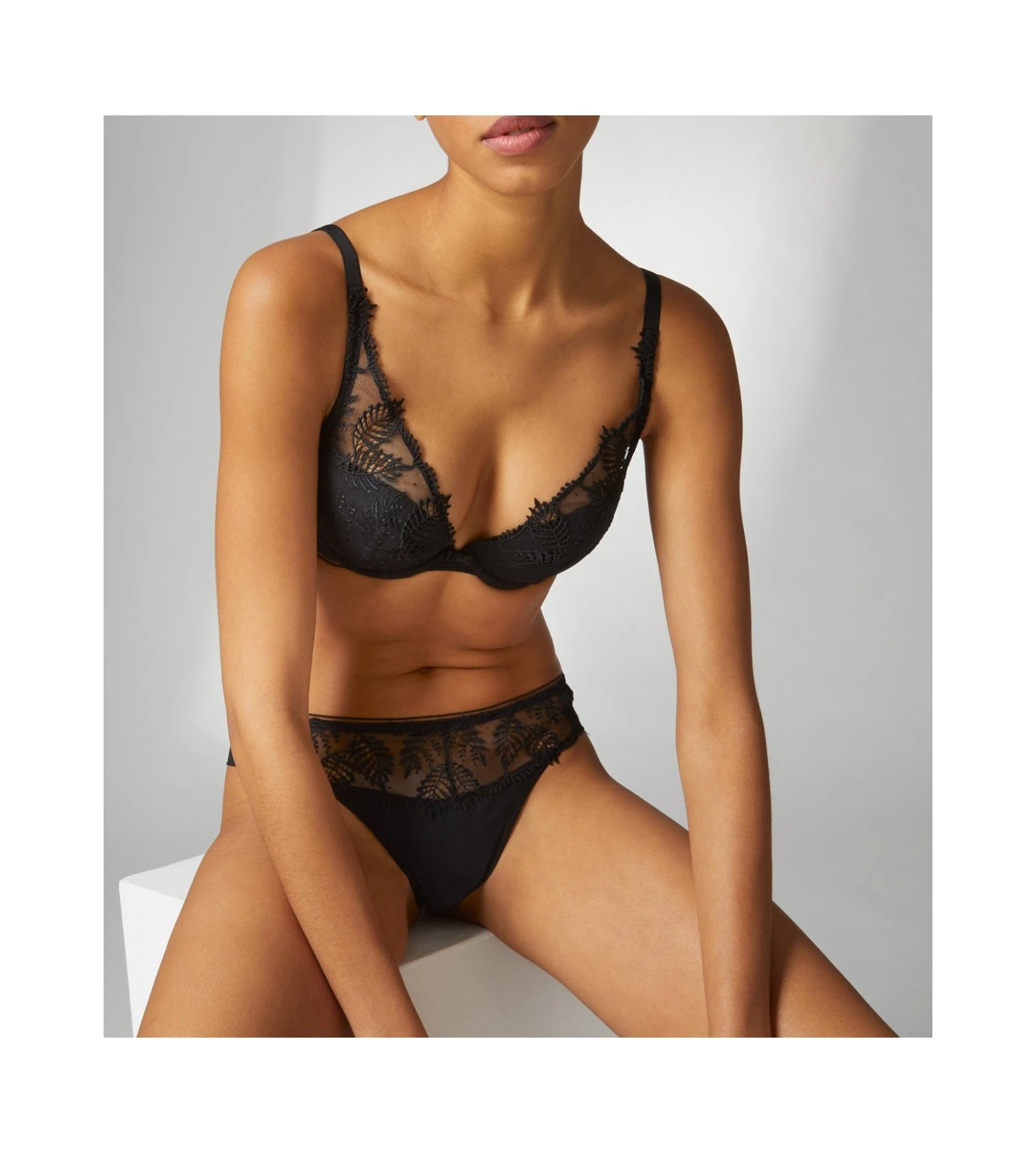 Simone Perele Soutien-gorge Push Triangle Bloom Noir 4 Simone Perele Soutien-gorge Push Triangle Bloom Noir – Image 4