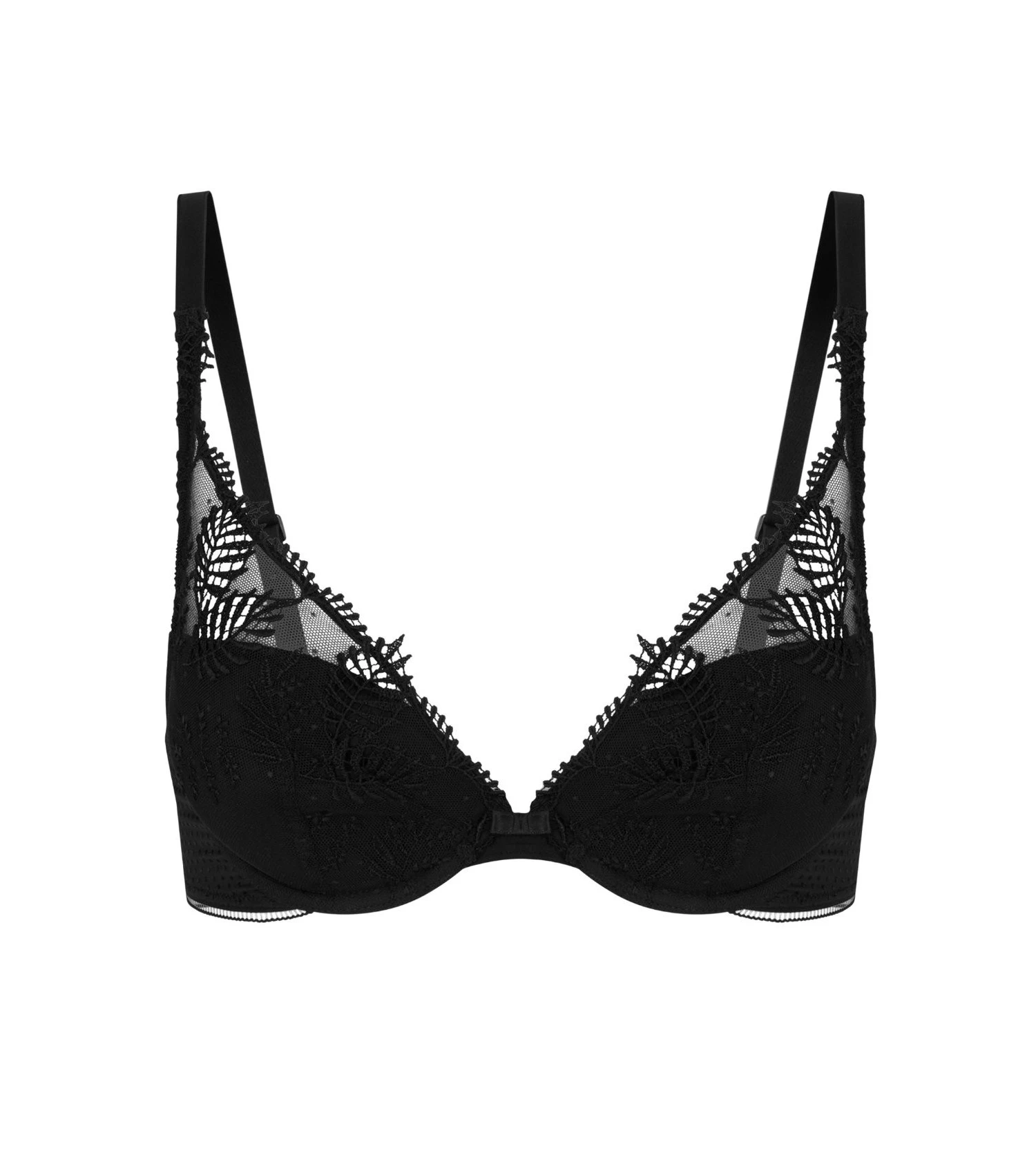 Simone Perele Soutien-gorge Push Triangle Bloom Noir 1 Simone Perele Soutien-gorge Push Triangle Bloom Noir