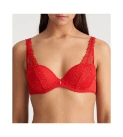 MARIE JO Soutien-gorge Push-up Danae Rouge -Calida Soldes Magasin soutien gorge push up danae rouge 2