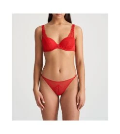 MARIE JO Soutien-gorge Push-up Danae Rouge -Calida Soldes Magasin soutien gorge push up danae rouge 4