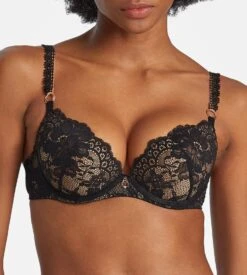 Aubade Soutien-gorge Push-up Night Bird Black Queen -Calida Soldes Magasin soutien gorge push up night bird black queen 2