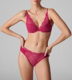 Simone Perele Soutien-gorge Push-up Triangle Exotica Framboise -Calida Soldes Magasin soutien gorge push up triangle framboise 4