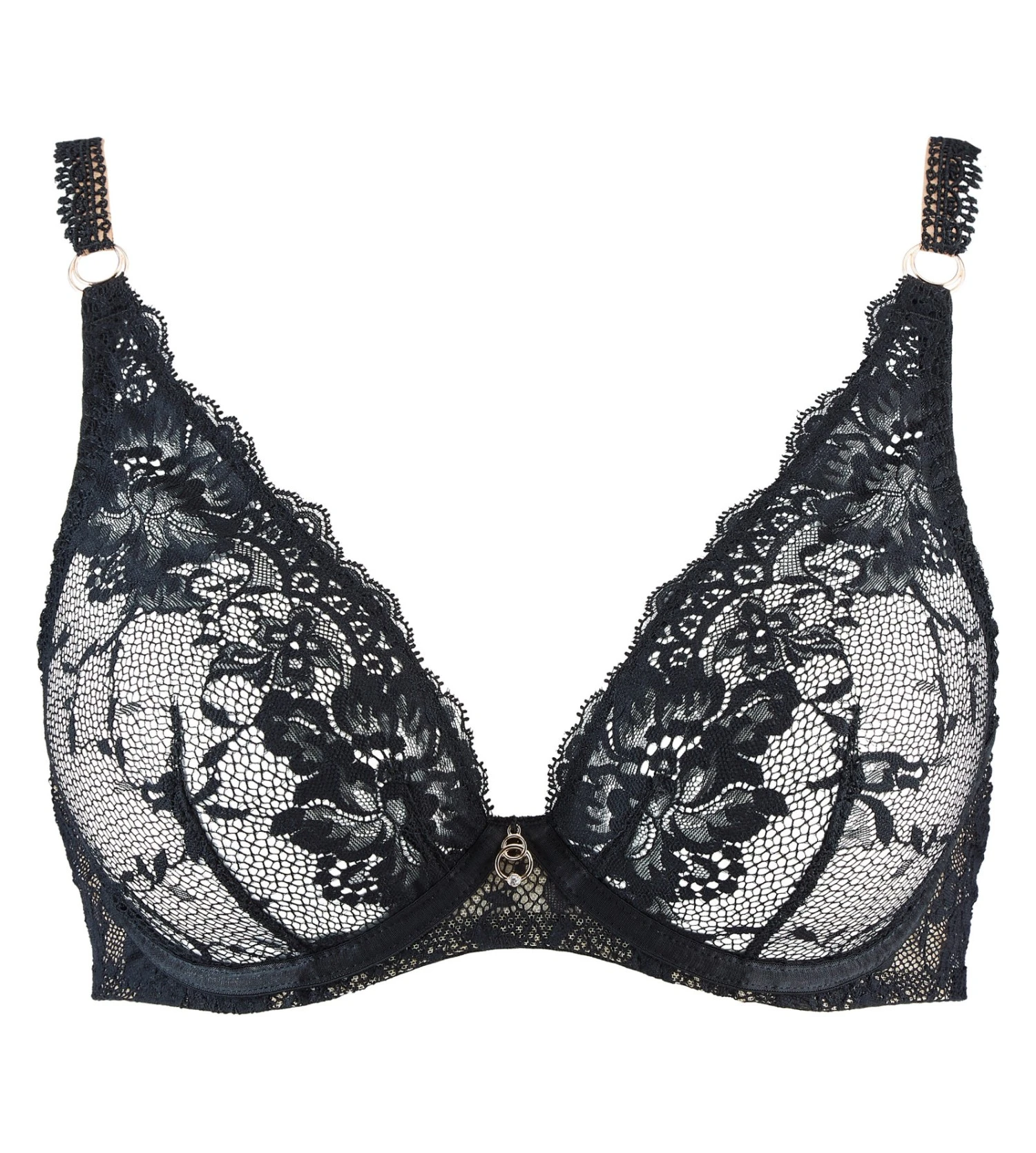 Aubade Soutien-gorge Triangle Plunge Night Bird Black Queen 1 Aubade Soutien-gorge Triangle Plunge Night Bird Black Queen