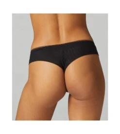 Simone Perele String Tanga Brodé Bloom Noir 015 -Calida Soldes Magasin string tanga brode bloom noir 015 2