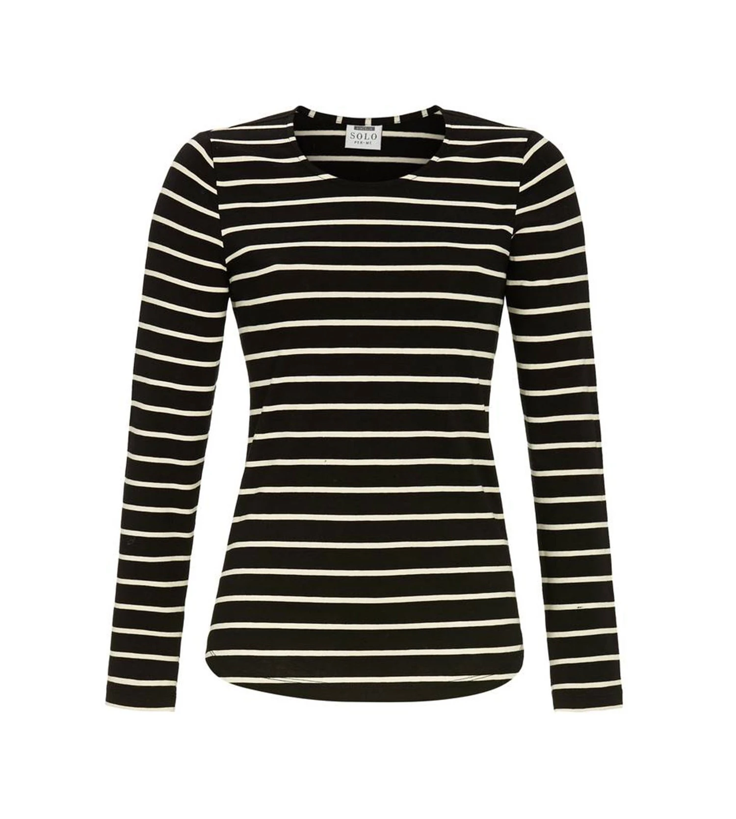Solo Sweat Rayé En Coton NOIR/ROSE 1 Solo Sweat Rayé En Coton NOIR/ROSE