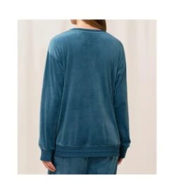 Triumph Sweatshirt En Velours Mix & Match 1692 Smokey Blue 7 Triumph Sweatshirt En Velours Mix & Match 1692 Smokey Blue -Calida Soldes Magasin sweatshirt en velours mix match 1692 smokey blue 2