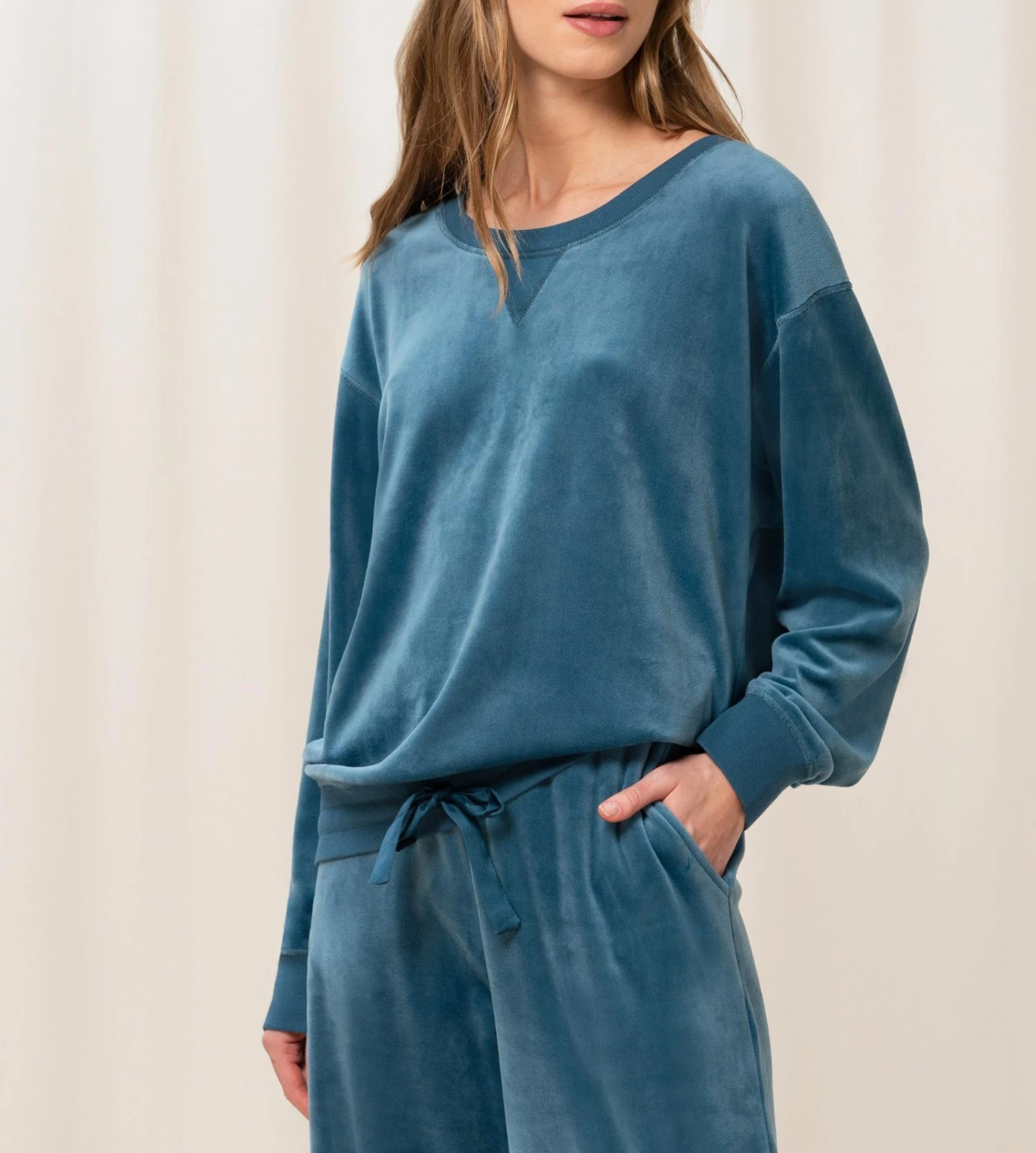 Triumph Sweatshirt En Velours Mix & Match 1692 Smokey Blue 5 Triumph Sweatshirt En Velours Mix & Match 1692 Smokey Blue – Image 5