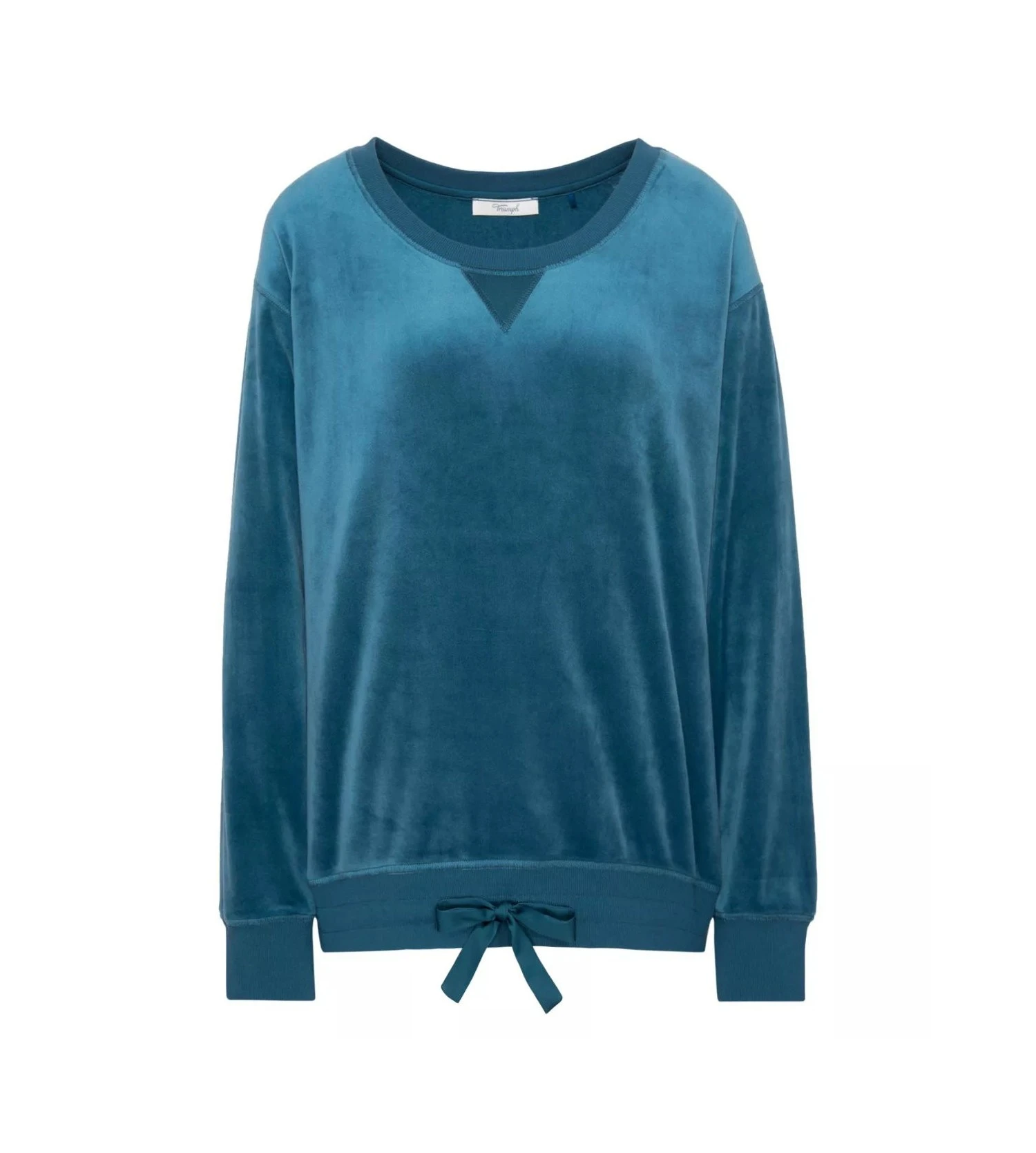 Triumph Sweatshirt En Velours Mix & Match 1692 Smokey Blue 1 Triumph Sweatshirt En Velours Mix & Match 1692 Smokey Blue