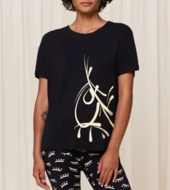 Triumph T-Shirt Ample Décontracté Mywear Black Combinaisaon -Calida Soldes Magasin t shirt ample decontracte mywear m014 black combinaisaon 3