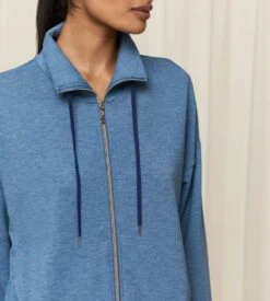 Triumph Veste D'intérieur Zippée THERMAL Blue Combination -Calida Soldes Magasin veste d interieur zippee 0032 blue combination 3