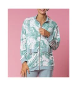 Veste Zippée Tie And Dye TURQUOISE 5 Veste Zippée Tie And Dye TURQUOISE -Calida Soldes Magasin veste zippee tie and dye turquoise 2