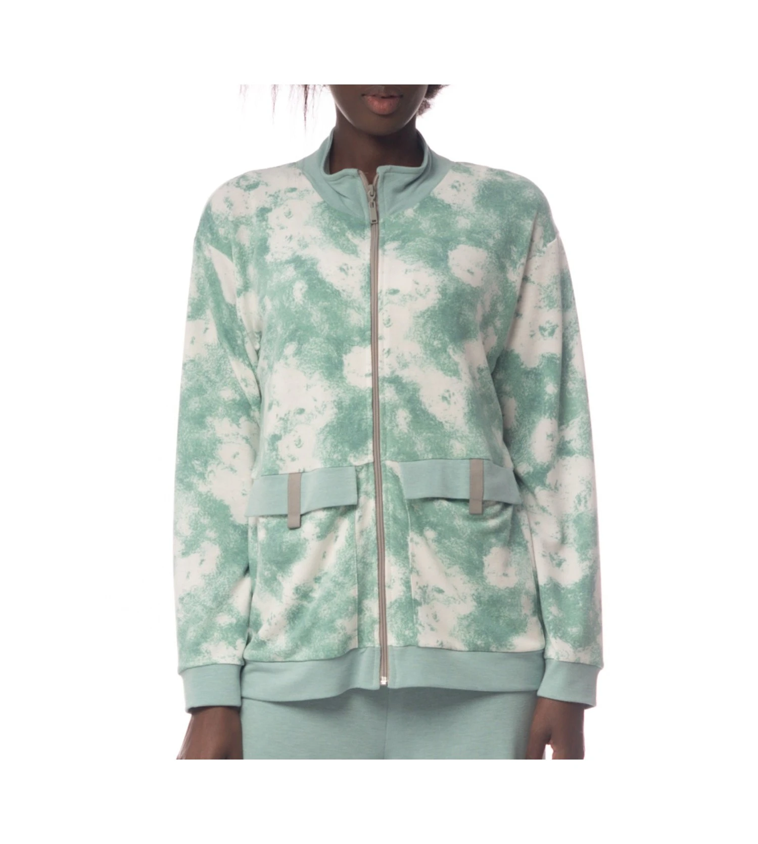 Veste Zippée Tie And Dye TURQUOISE 1 Veste Zippée Tie And Dye TURQUOISE